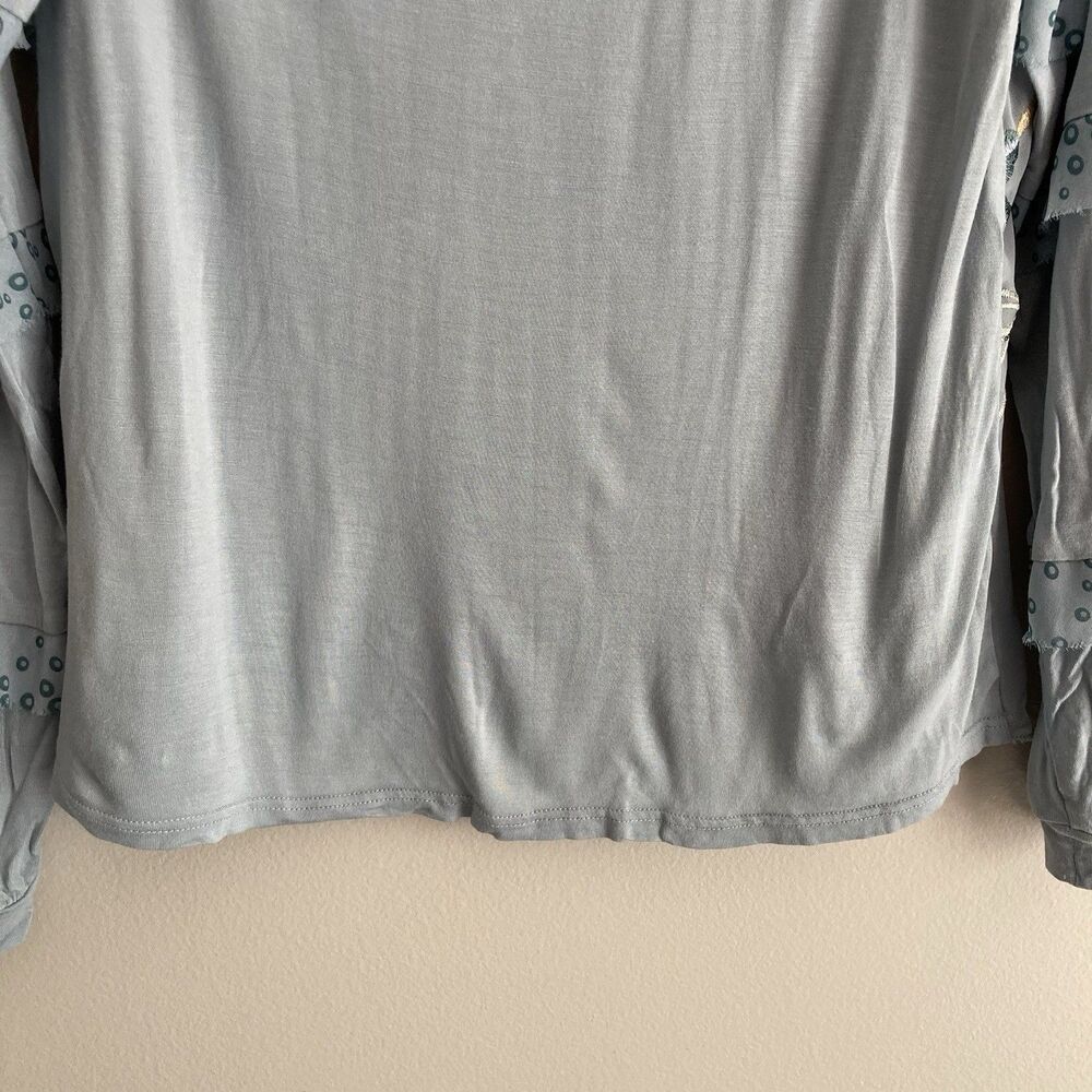 Anthropologie Tiny Frances Embroidered V-Neck Long Sleeve Ruffled Top Size XS - Picture 9 of 10